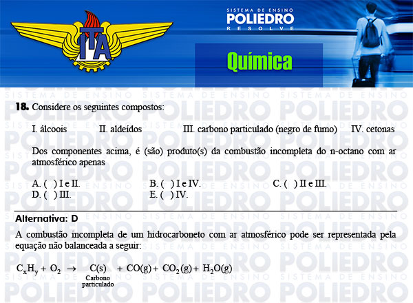 Questão 18 - Química - ITA 2014