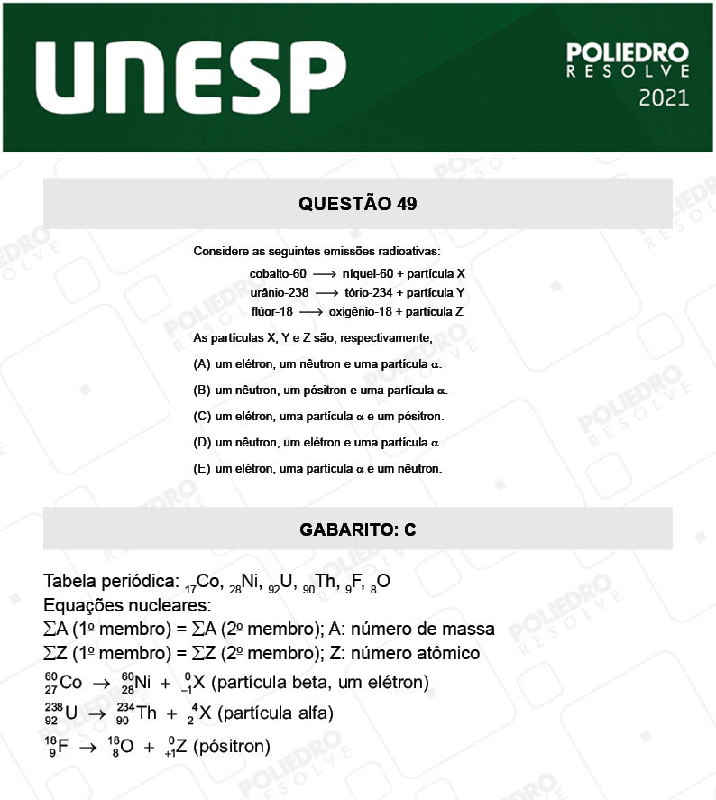 Questão 49 - 2ª Fase - UNESP 2021