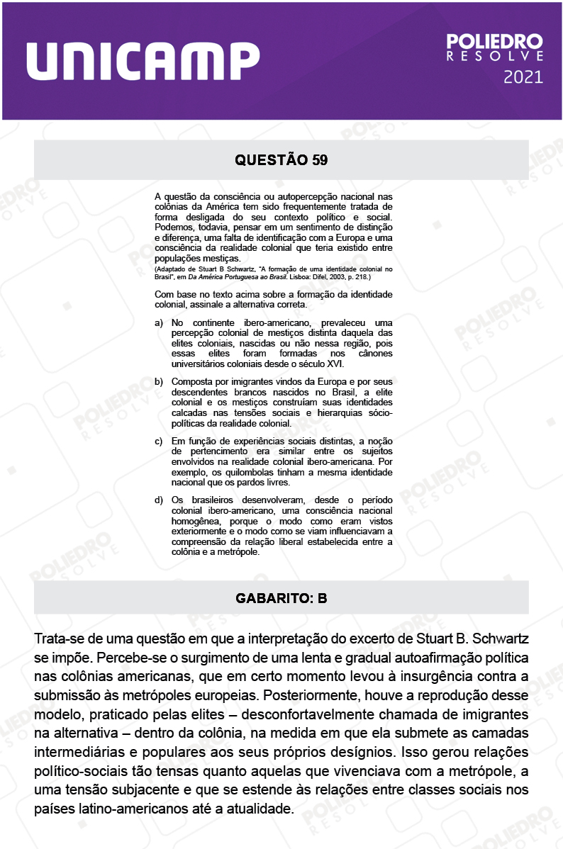 Questão 59 - 1ª Fase - 2º Dia - Q e Z - UNICAMP 2021