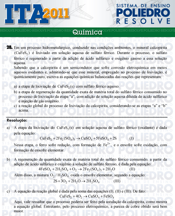 Dissertação 28 - Química - ITA 2011