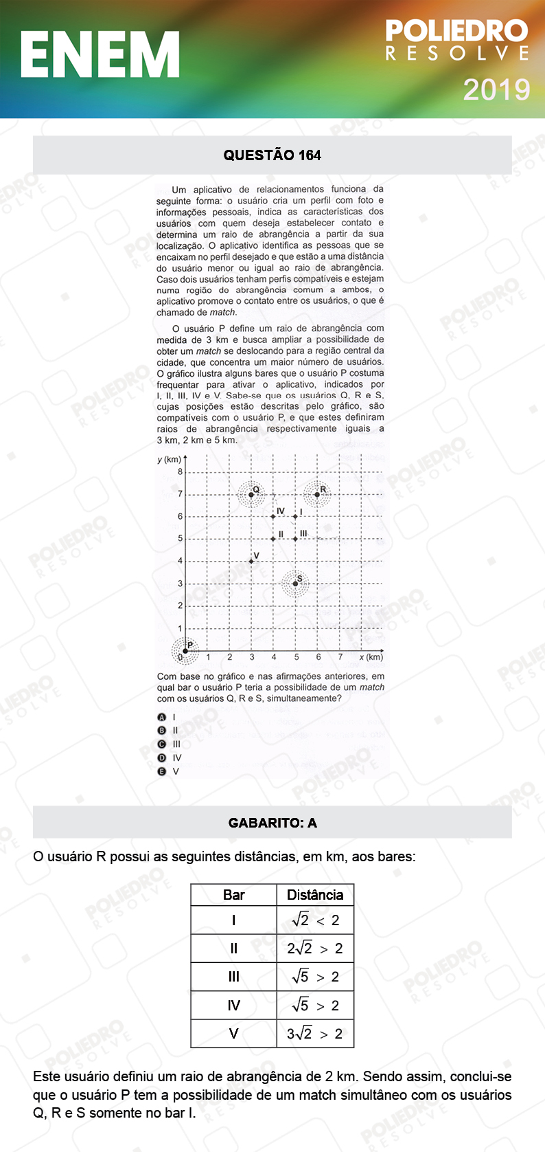 Questão 164 - 2º DIA - PROVA CINZA - ENEM 2019