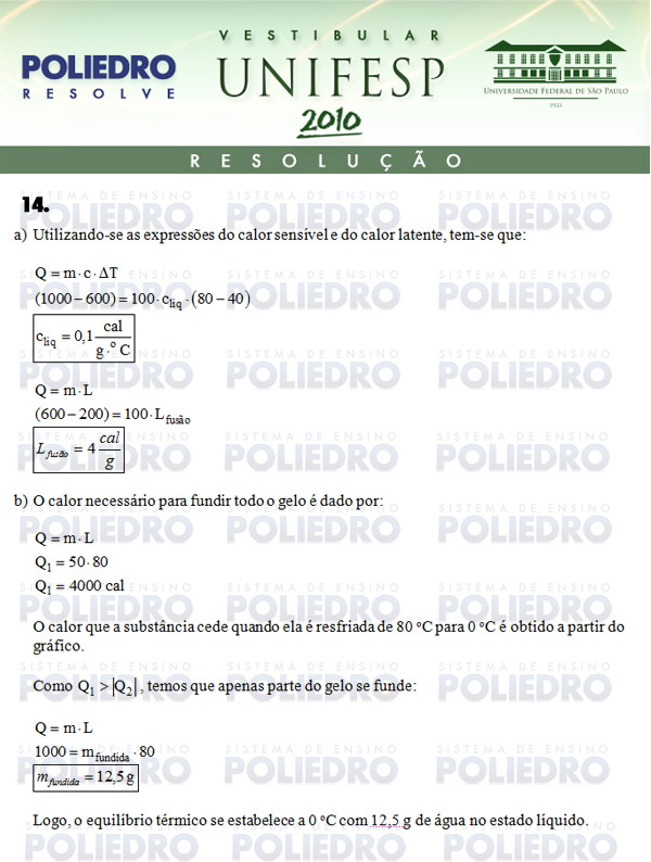 Dissertação 14 - Conhecimentos Específicos - UNIFESP 2010