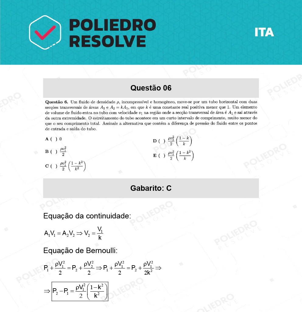 Questão 6 - 1ª Fase - ITA 2022