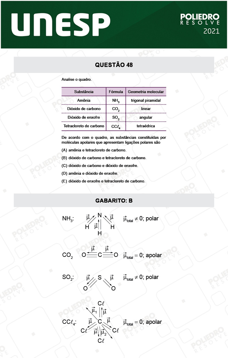 Questão 48 - 2ª Fase - UNESP 2021