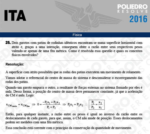 Dissertação 25 - Física - ITA 2016