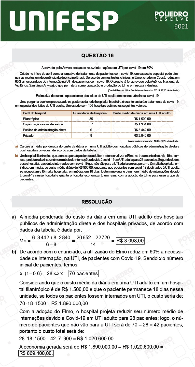 Dissertação 16 - Fase única - 2º Dia - UNIFESP 2021