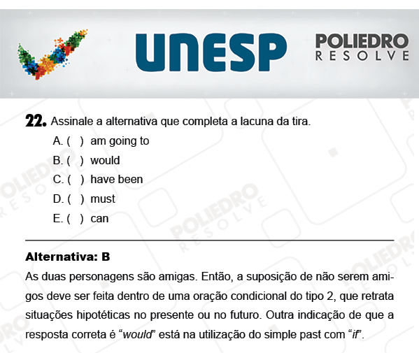 Questão 22 - 1ª Fase - PROVA 4 - UNESP 2018