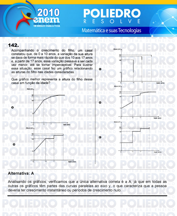 Questão 142 - Domingo (Prova rosa) - ENEM 2010