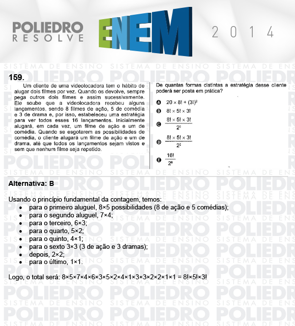 Questão 159 - Domingo (Prova Cinza) - ENEM 2014