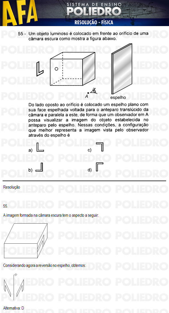 Questão 55 - Código 11 - AFA 2011