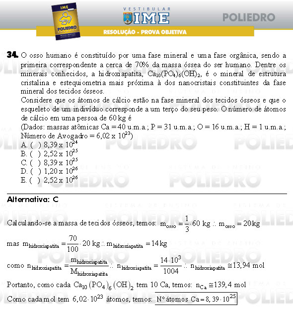 Questão 34 - Objetiva - IME 2009