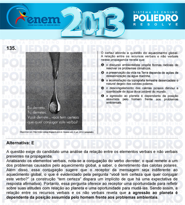 Questão 135 - Domingo (Prova Cinza) - ENEM 2013