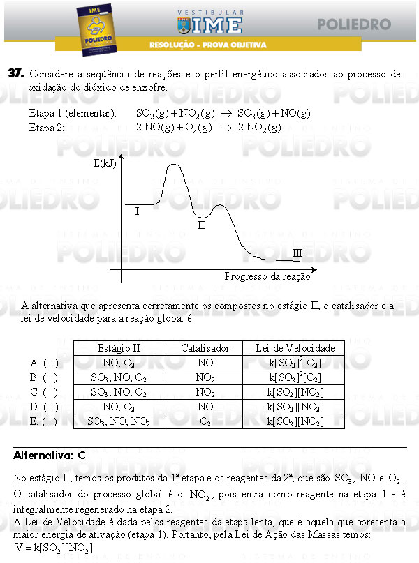 Questão 37 - Objetiva - IME 2009