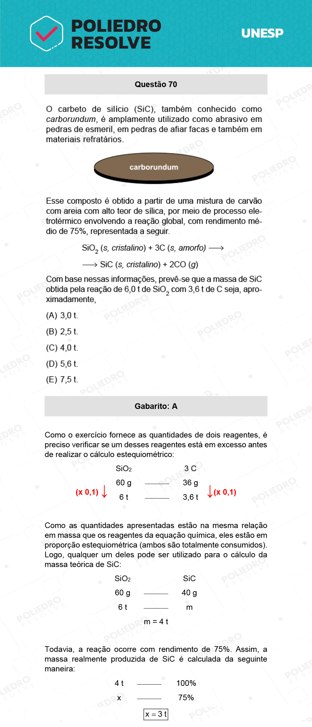 Questão 70 - 1ª Fase - Ext / Hum - UNESP 2022