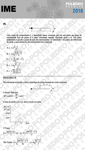 Questão 25 - Objetiva - 1ª Fase - IME 2016