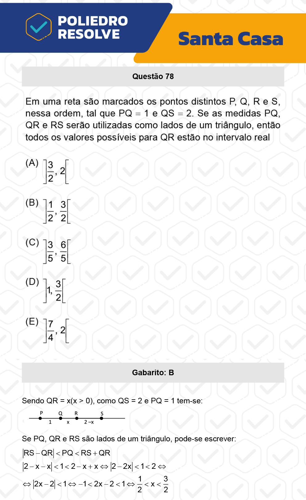 Questão 78 - 1º Dia - SANTA CASA 2023