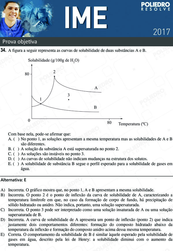 Questão 34 - 1ª Fase - Objetiva - IME 2017