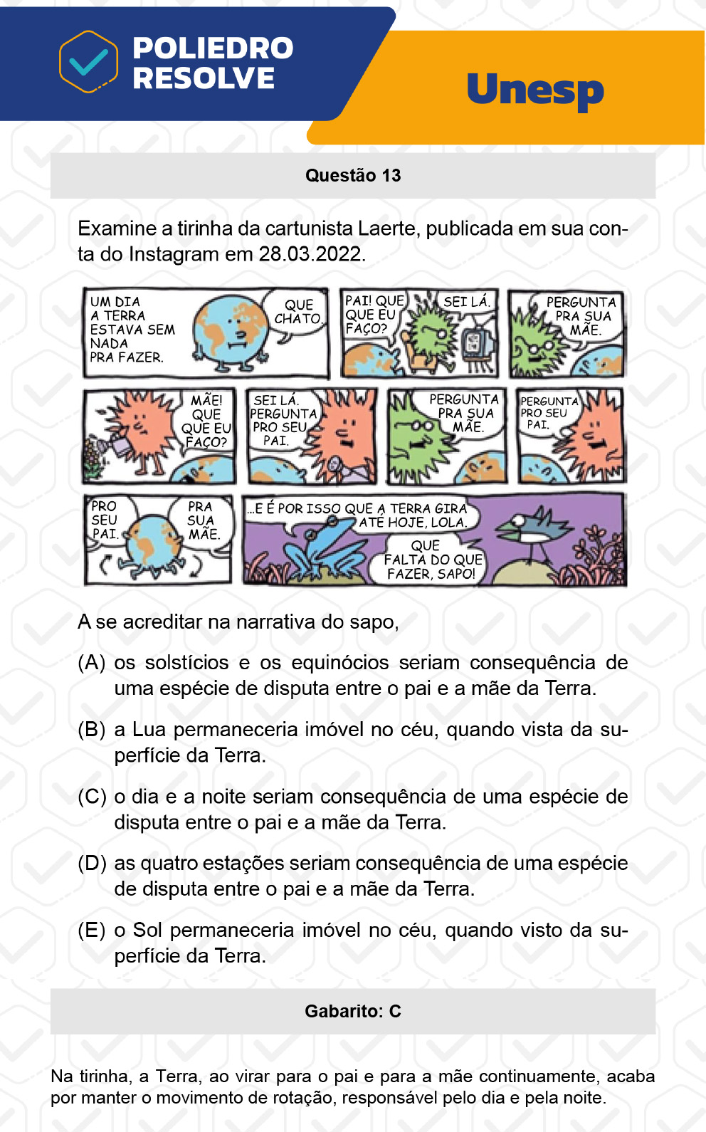 Questão 13 - 1ª Fase - UNESP 2023