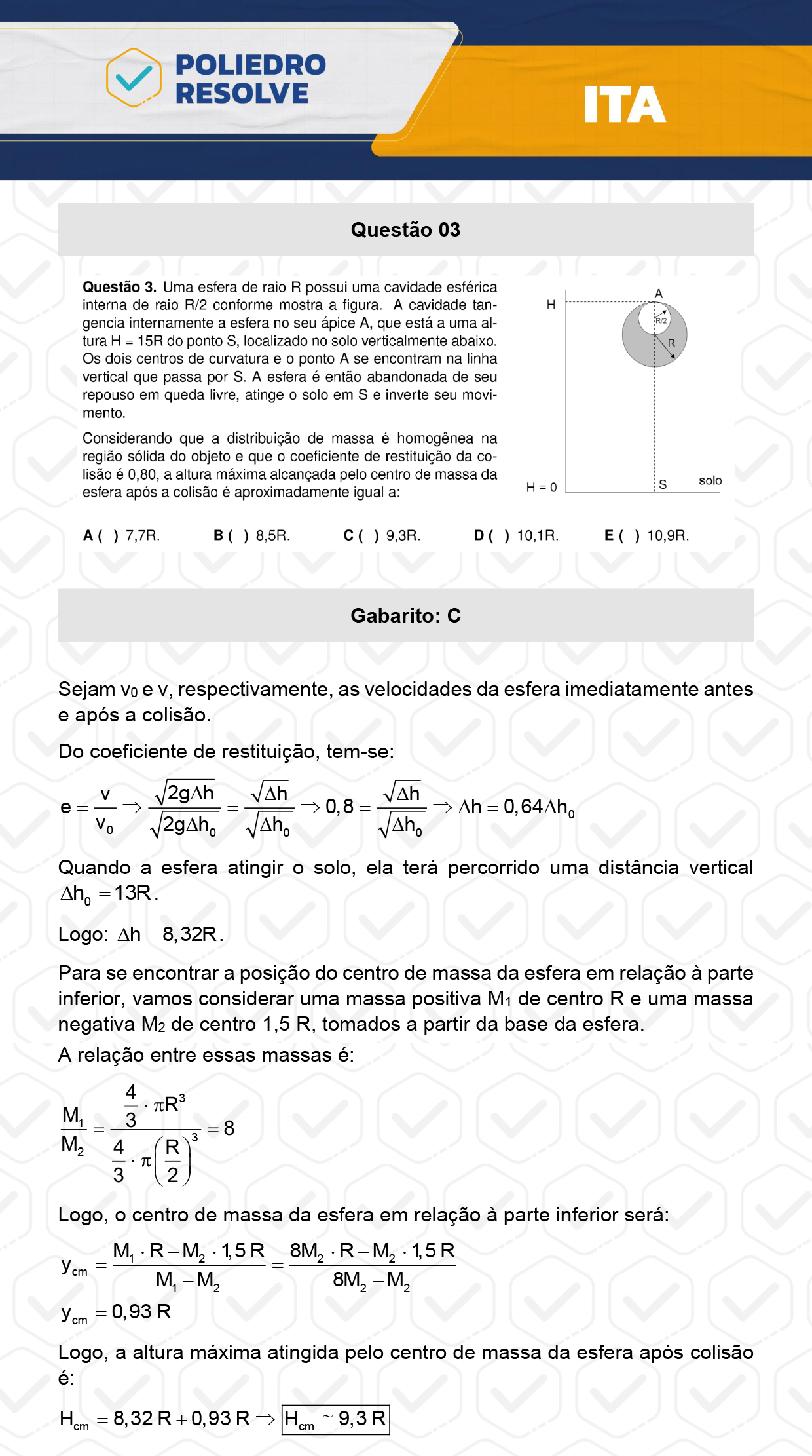 Questão 3 - 1ª Fase - ITA 2024