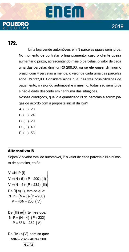 Questão 172 - 2º Dia - Prova AMARELA - ENEM 2018