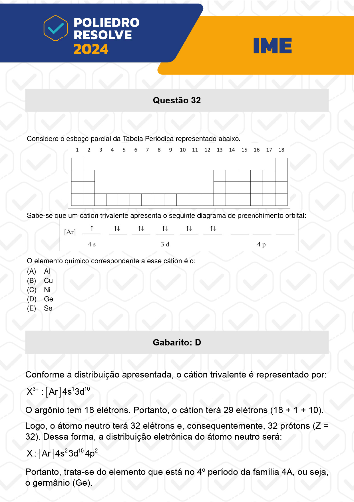 Questão 32 - 1ª Fase - IME 2024