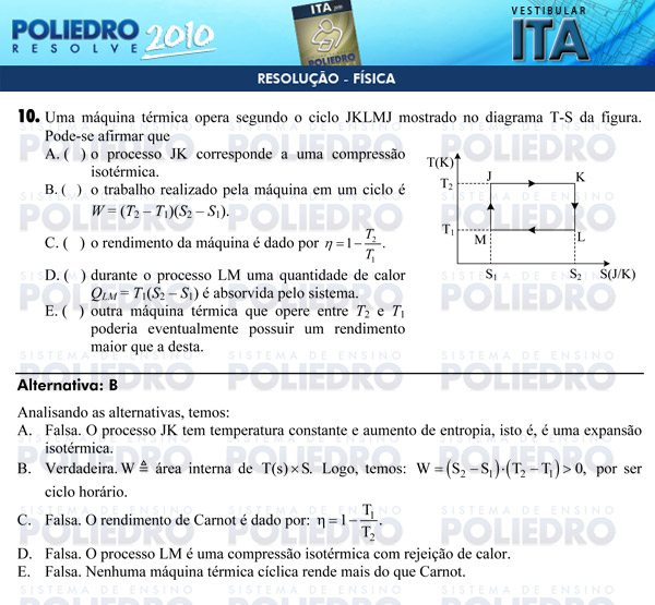 Questão 10 - Física - ITA 2010