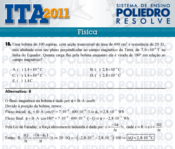 Questão 18 - Física - ITA 2011