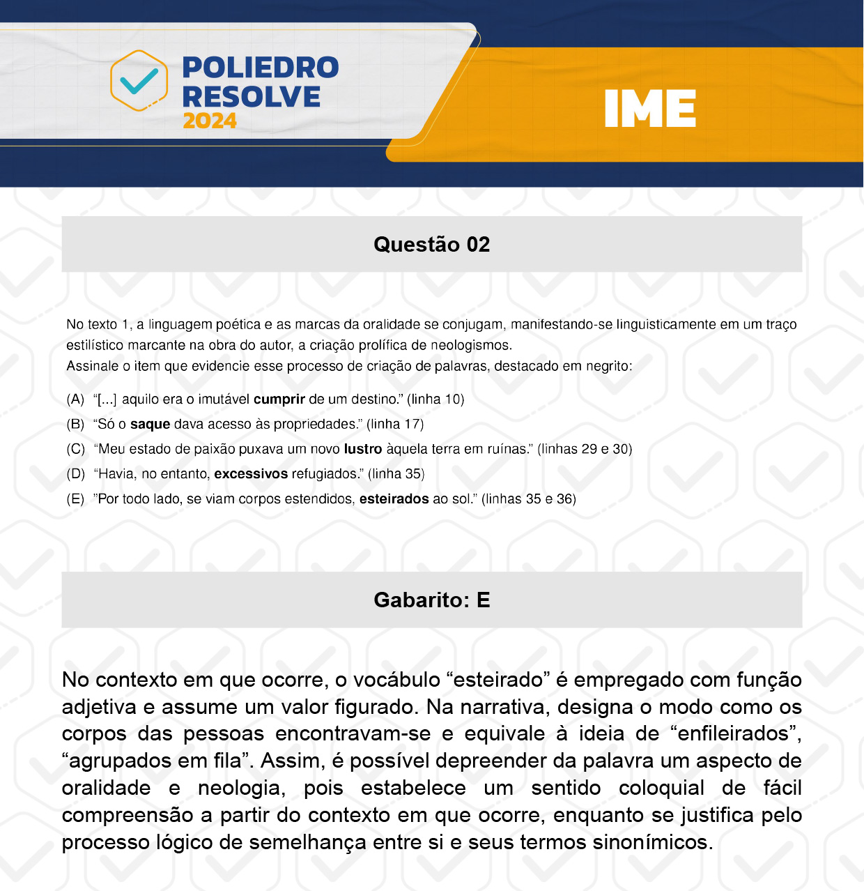 Questão 2 - 2ª Fase - 4º Dia - IME 2024