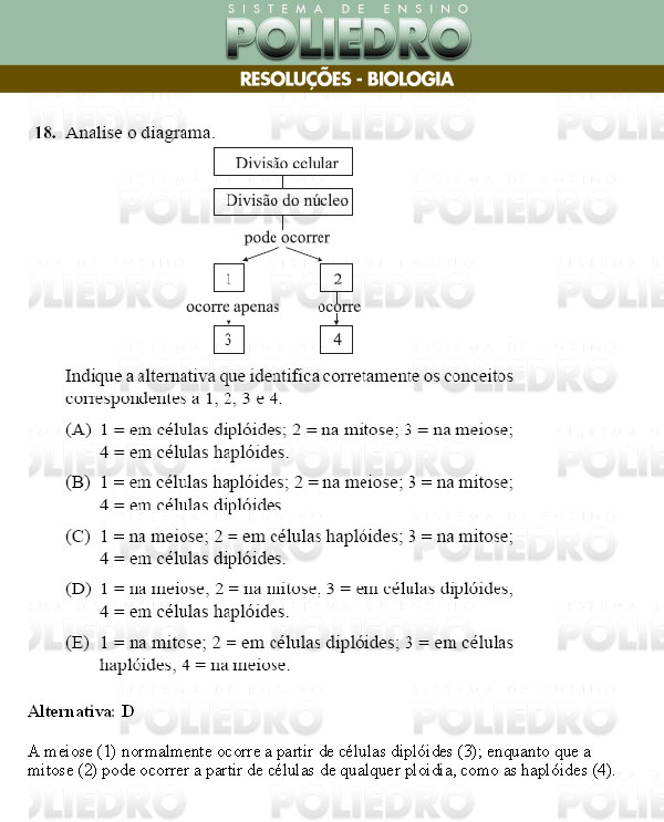 Questão 18 - Conhecimentos Gerais - UNIFESP 2009