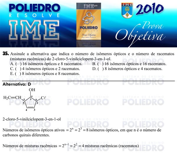 Questão 35 - Objetiva - IME 2010