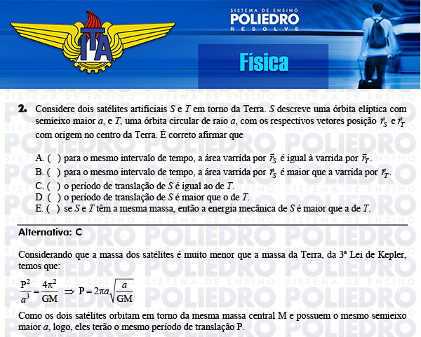 Questão 2 - Física - ITA 2014