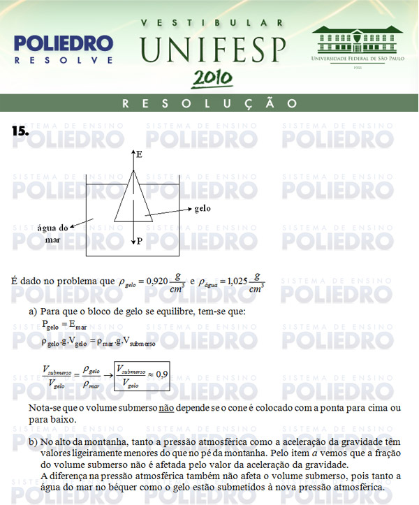 Dissertação 15 - Conhecimentos Específicos - UNIFESP 2010