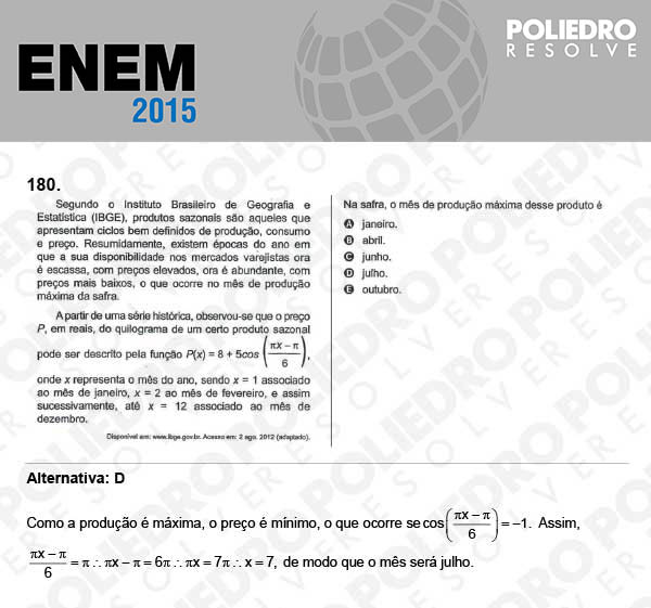 Questão 180 - Domingo (Prova Azul) - ENEM 2015