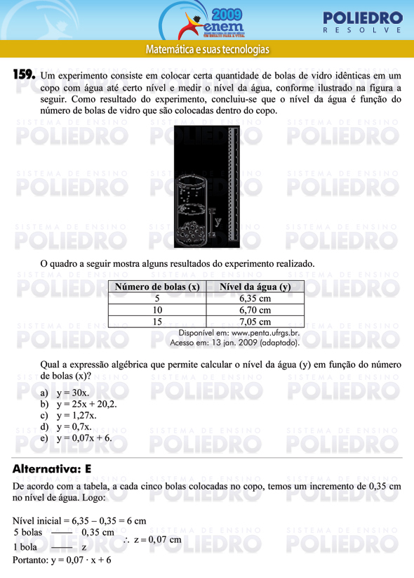 Questão 159 - Prova - ENEM 2009