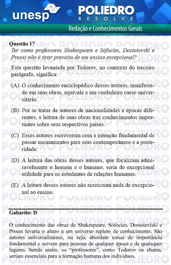 Questão 17 - 1ª Fase - UNESP 2012