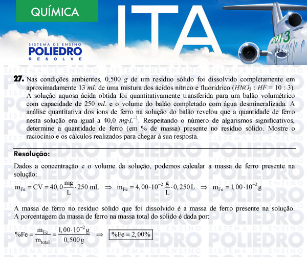 Dissertação 27 - Química - ITA 2013