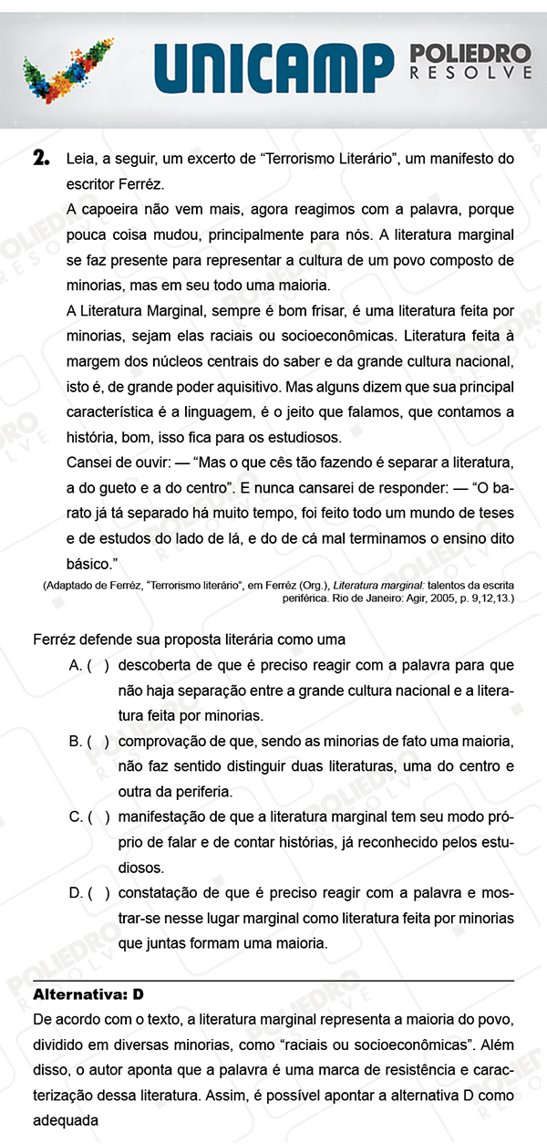 Questão 2 - 1ª Fase - PROVA Q - UNICAMP 2018