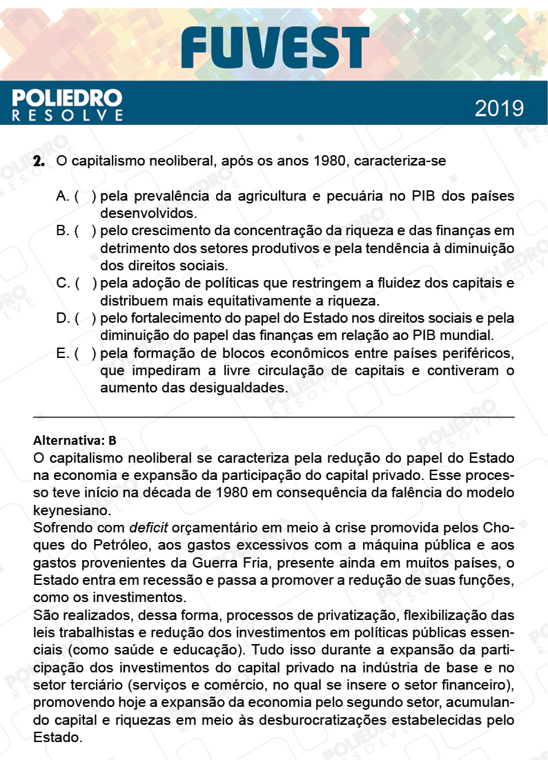 Questão 2 - 1ª Fase - Prova V - FUVEST 2019