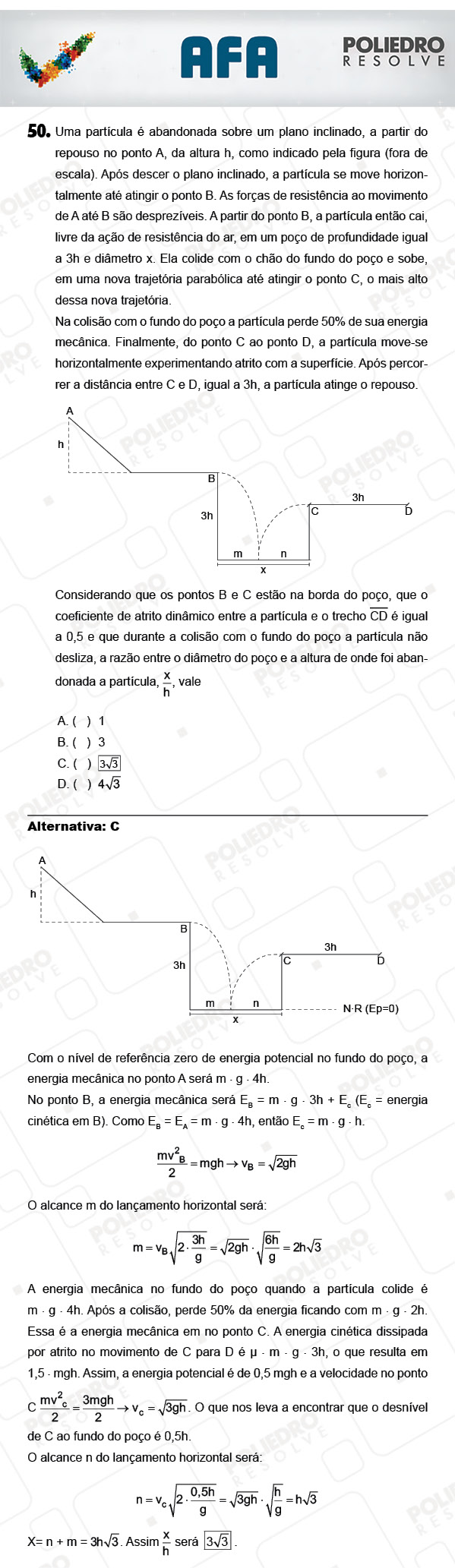 Questão 50 - Prova Modelo A - AFA 2018