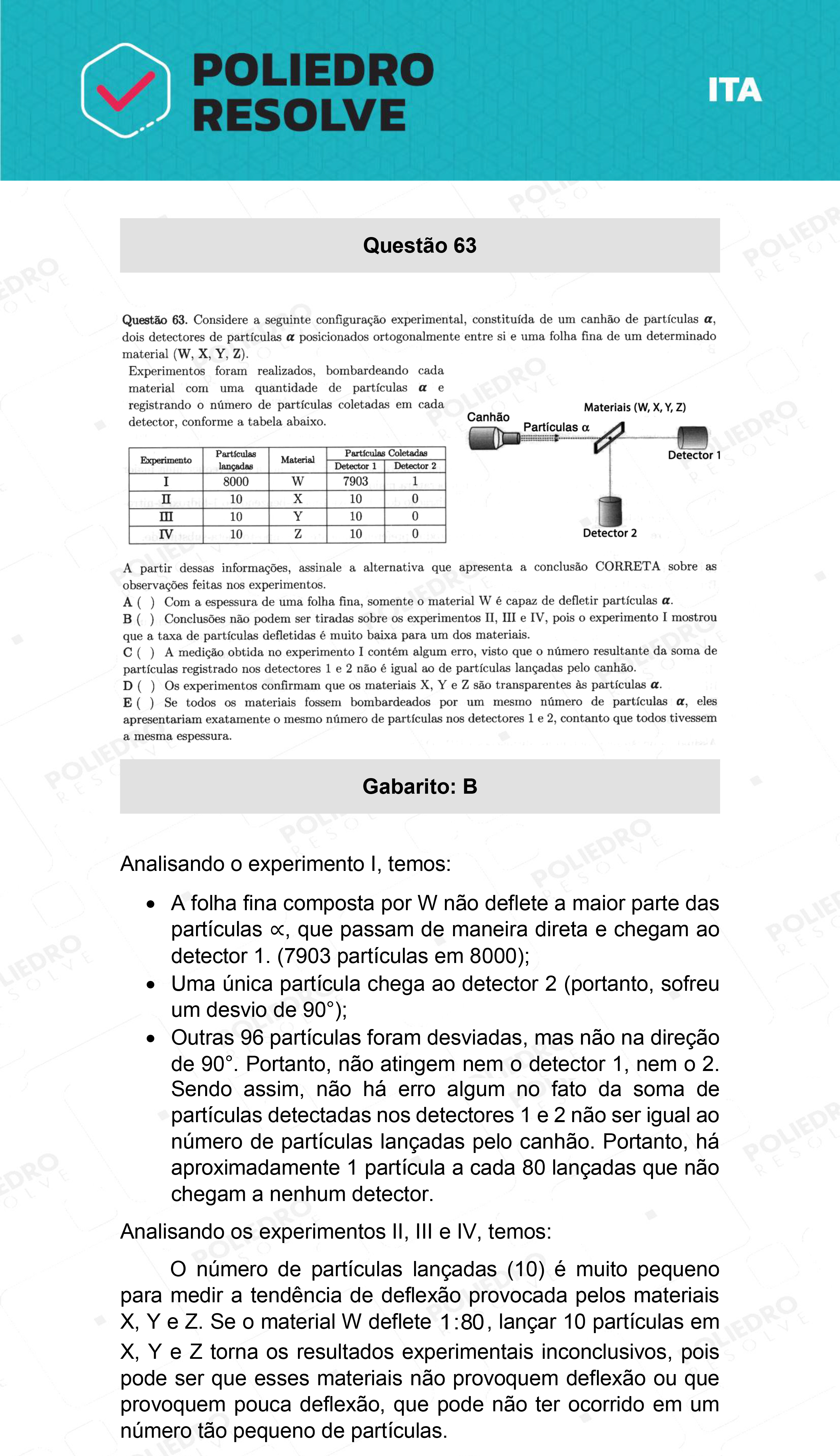 Questão 63 - 1ª Fase - ITA 2022