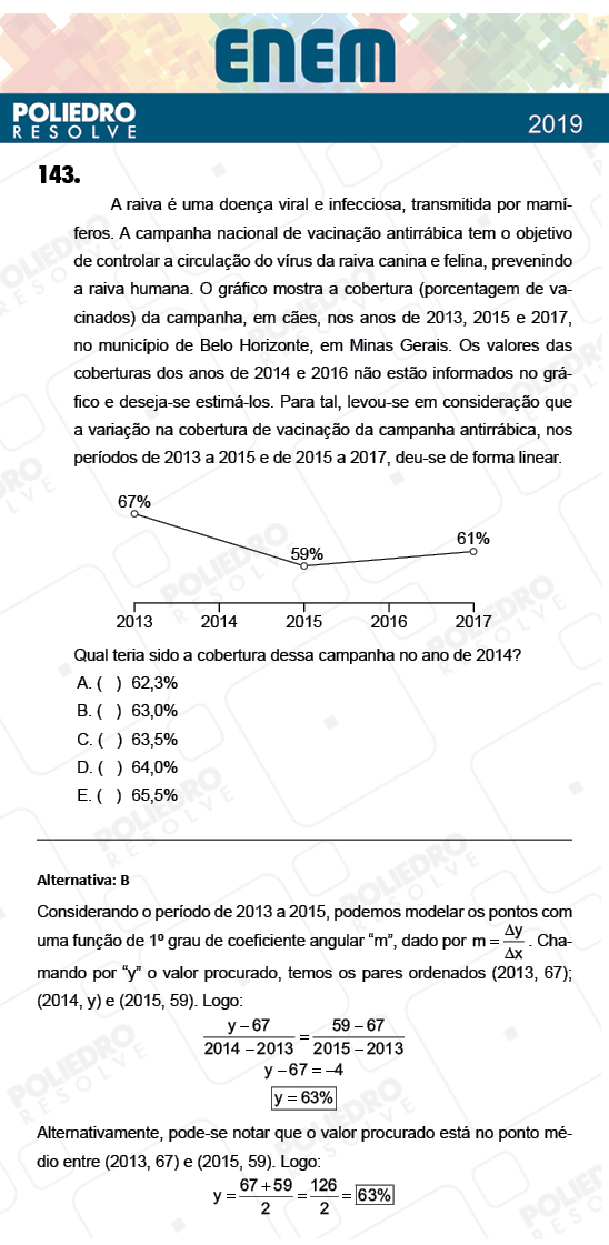 Questão 143 - 2º Dia - Prova AMARELA - ENEM 2018