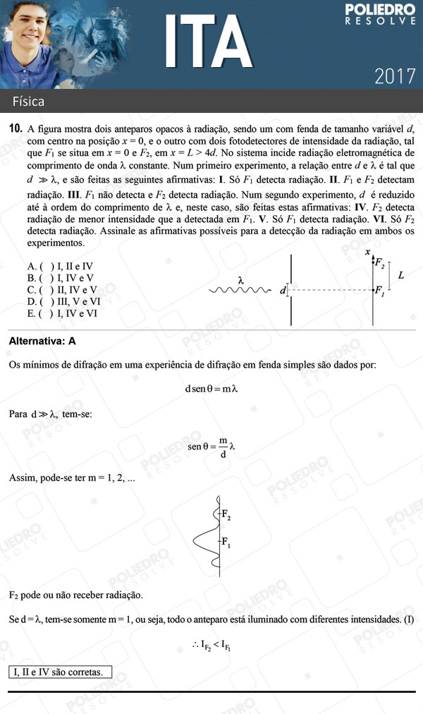 Questão 10 - Física - ITA 2017