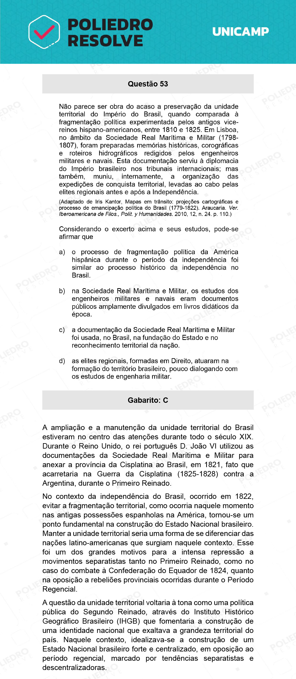 Questão 53 - 1ª Fase - 1º Dia - Q e X - UNICAMP 2022