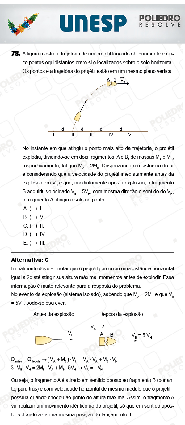 Questão 78 - 1ª Fase - PROVA 4 - UNESP 2018