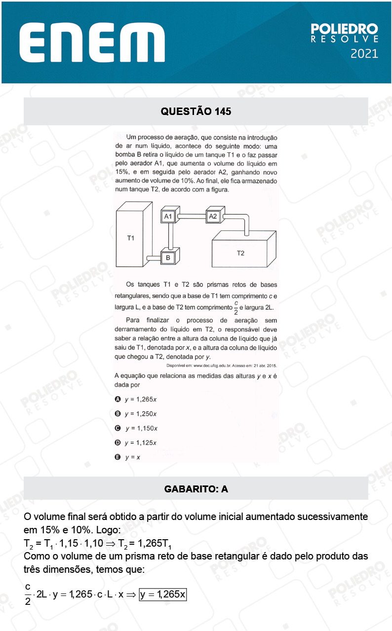 Questão 145 - 2º Dia - Prova Amarela - ENEM 2020