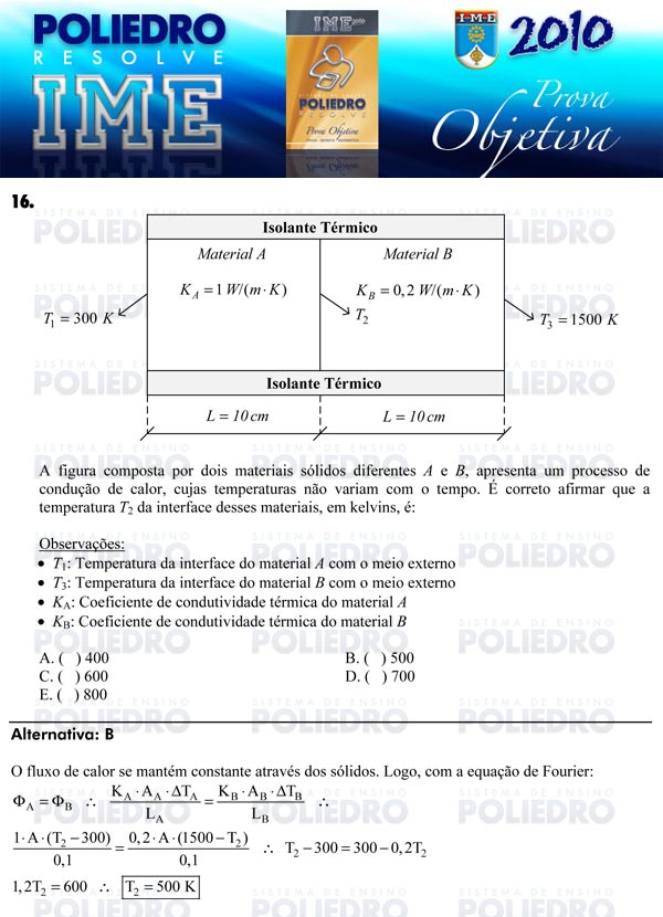 Questão 16 - Objetiva - IME 2010