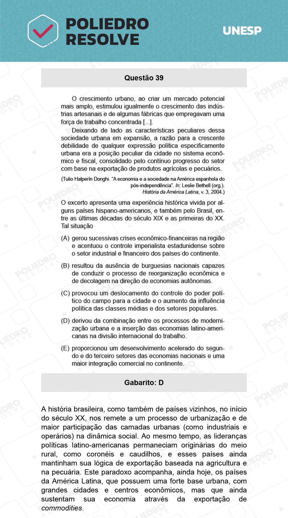 Questão 39 - 1ª Fase - Biológicas - UNESP 2022