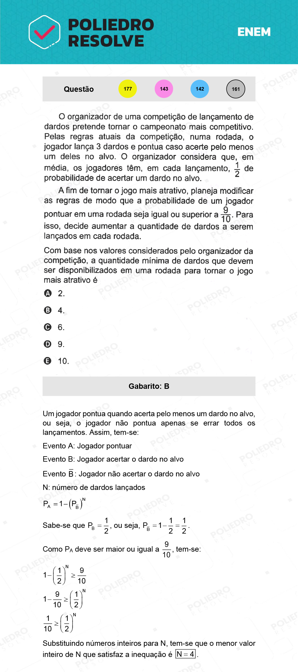 Questão 143 - 2º Dia - Prova Rosa - ENEM 2021