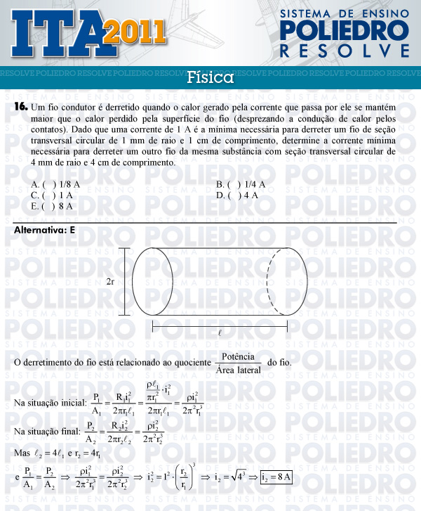 Questão 16 - Física - ITA 2011