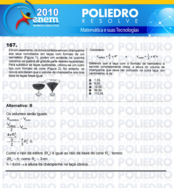 Questão 167 - Domingo (Prova rosa) - ENEM 2010